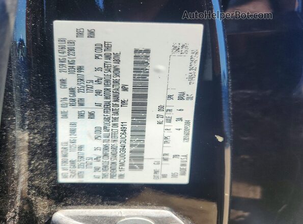 1FMCU0G94GUC64911 2016 FORD ESCAPE Black Շարժիչի բաժամունքի տեսք