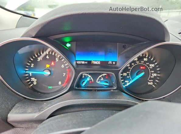 1FMCU0G96HUC34388 2017 FORD ESCAPE Silver Вид щитка приладів