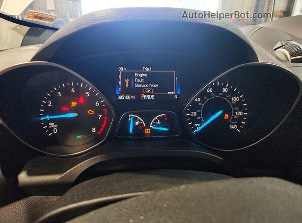 1FMCU0G98HUE52977 2017 FORD ESCAPE Silver ხელსაწყოთა პანელის ხედი