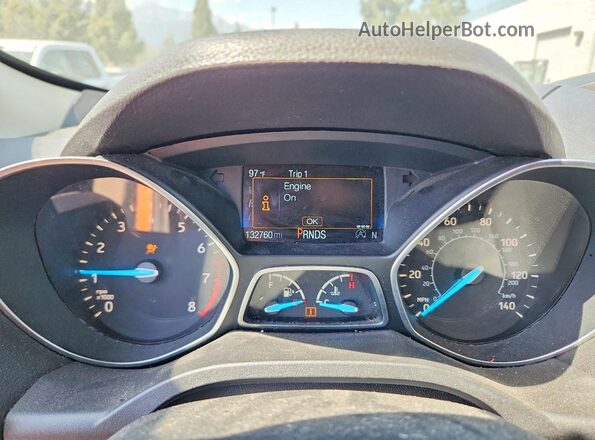 1FMCU0GD0HUA54716 2017 FORD ESCAPE Brown Instrument cluster view