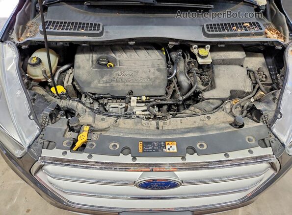 1FMCU0GD0HUC93568 2017 FORD ESCAPE Gray ძრავის განყოფილების ხედი