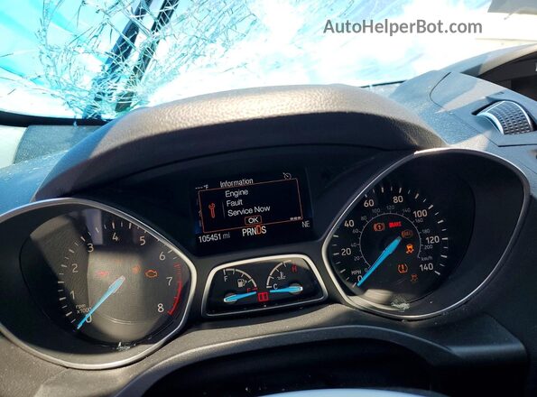 1FMCU0GD0HUD15536 2017 FORD ESCAPE Белый Вид щитка приборов