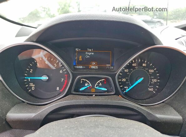 1FMCU0GD0HUE77134 2017 FORD ESCAPE White Vista del cuadro de instrumentos