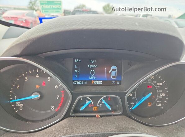 1FMCU0GD0JUB23149 2018 FORD ESCAPE Синий Вид щитка приборов