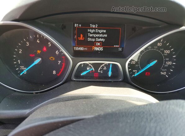 1FMCU0GD1HUD48383 2017 FORD ESCAPE Silver Widok zestawu wskaźników