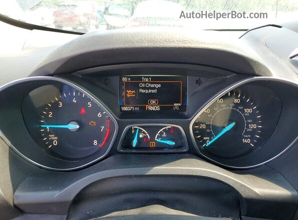 1FMCU0GD1HUD54751 2017 FORD ESCAPE Gray ხელსაწყოთა პანელის ხედი