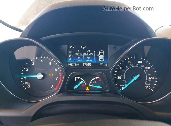 1FMCU0GD1JUC70855 2018 FORD ESCAPE Gray Instrument cluster view