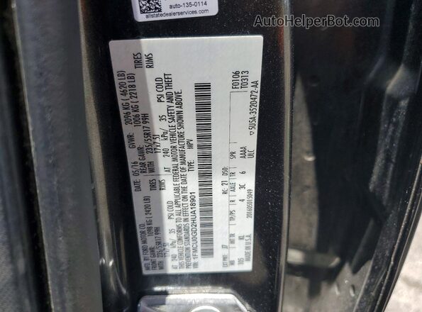 1FMCU0GD2HUA18901 2017 FORD ESCAPE Gray ძრავის განყოფილების ხედი