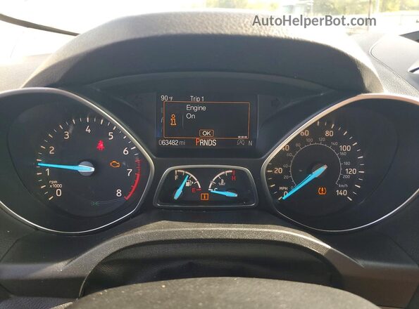 1FMCU0GD2HUD78315 2017 FORD ESCAPE White Vista del cuadro de instrumentos
