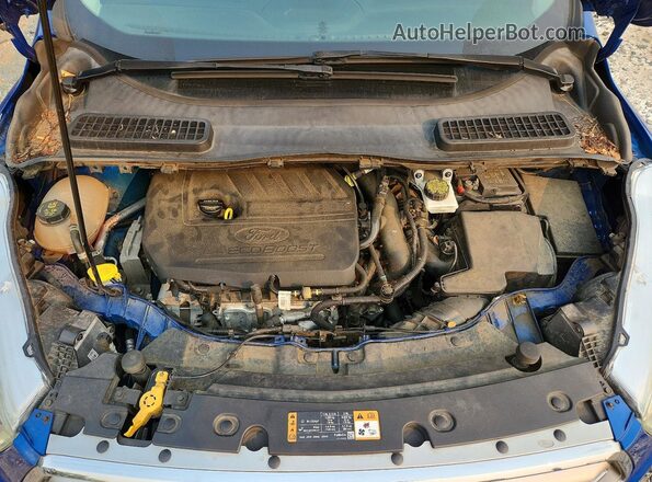 1FMCU0GD2HUE22250 2017 FORD ESCAPE Blue Widok komory silnika