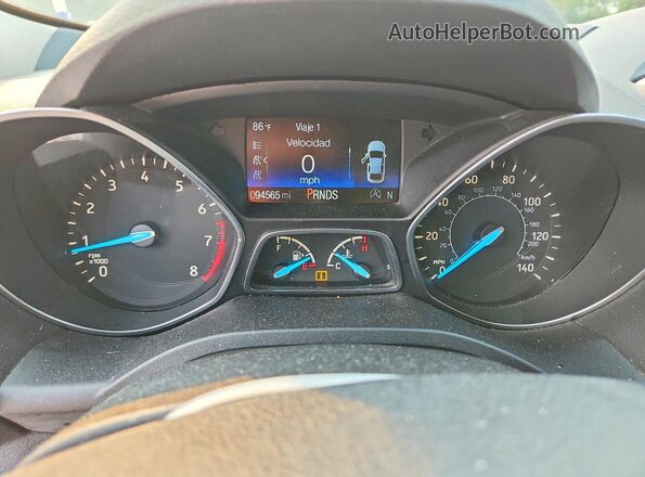 1FMCU0GD2HUE22250 2017 FORD ESCAPE Blue Widok zestawu wskaźników