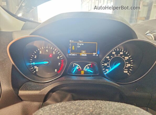 1FMCU0GD2HUE69861 2017 FORD ESCAPE Black Вид щитка приладів