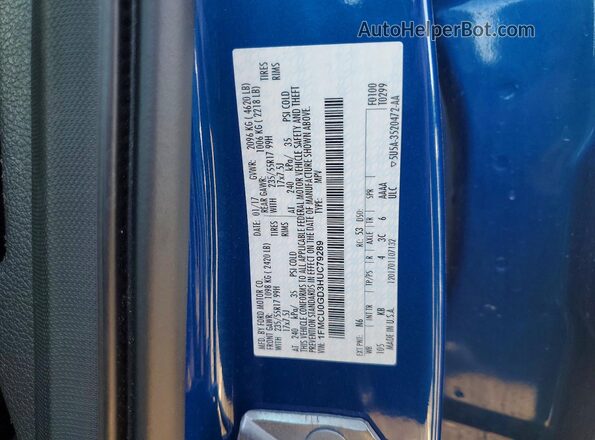 1FMCU0GD3HUC79289 2017 FORD ESCAPE Синий Вид наклейки с VIN-кодом