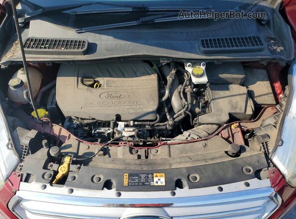 1FMCU0GD3JUA08352 2018 FORD ESCAPE Red Vista del compartimento del motor