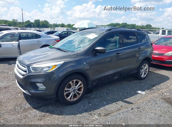 1FMCU0GD3JUA65702 2018 FORD ESCAPE Gray Առջևի ձախ երեք քառորդ տեսարան