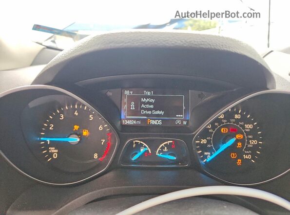 1FMCU0GD3JUB36901 2018 FORD ESCAPE Silver ხელსაწყოთა პანელის ხედი