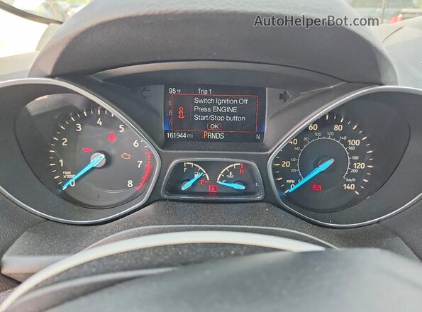 1FMCU0GD3KUB09196 2019 FORD ESCAPE Silver Widok zestawu wskaźników