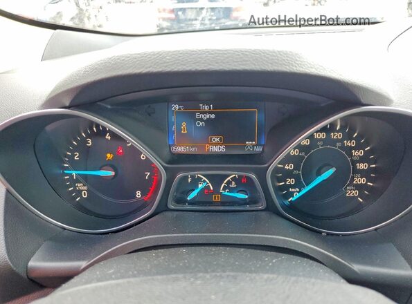 1FMCU0GD4HUD78901 2017 FORD ESCAPE Blue Vista del cuadro de instrumentos