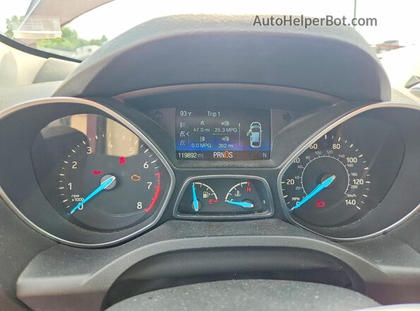 1FMCU0GD4JUA74652 2018 FORD ESCAPE Brown ხელსაწყოთა პანელის ხედი