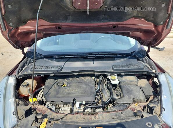 1FMCU0GD4JUA74652 2018 FORD ESCAPE Brown ძრავის განყოფილების ხედი