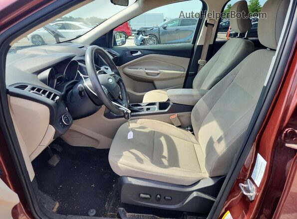 1FMCU0GD4JUA74652 2018 FORD ESCAPE Brown წინა სალონის ხედი