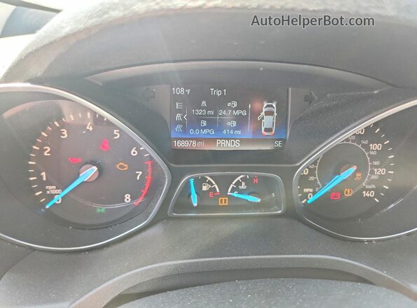 1FMCU0GD4JUA96845 2018 FORD ESCAPE Gray Вид щитка приладів
