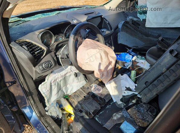 1FMCU0GD4JUB03454 2018 FORD ESCAPE Blue Dashboard view
