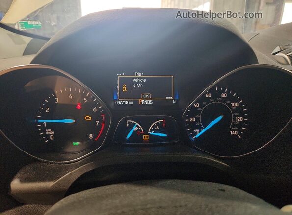 1FMCU0GD4JUC46906 2018 FORD ESCAPE Tan Widok zestawu wskaźników