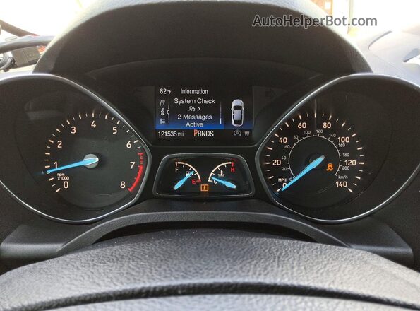 1FMCU0GD4KUB30994 2019 FORD ESCAPE Silver Widok zestawu wskaźników