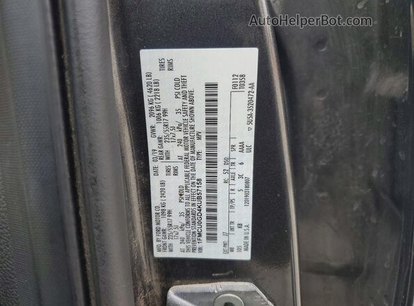 1FMCU0GD4KUB57158 2019 FORD ESCAPE Gray Engine compartment view