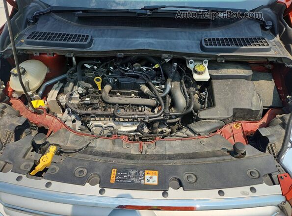 1FMCU0GD4KUB84666 2019 FORD ESCAPE Orange ძრავის განყოფილების ხედი