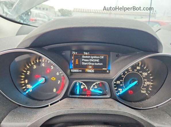 1FMCU0GD4KUB85414 2019 FORD ESCAPE Black Widok zestawu wskaźników