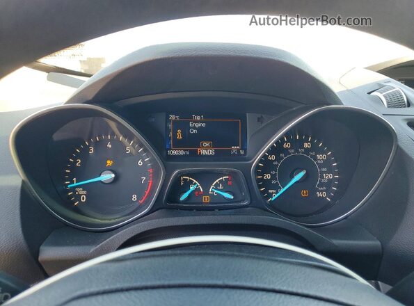 1FMCU0GD5HUA90420 2017 FORD ESCAPE Orange Սարքավորումների վահանակի տեսք