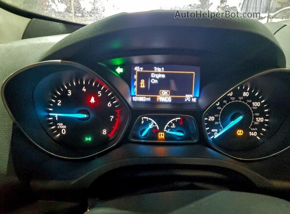 1FMCU0GD5HUB28180 2017 FORD ESCAPE Tan Սարքավորումների վահանակի տեսք