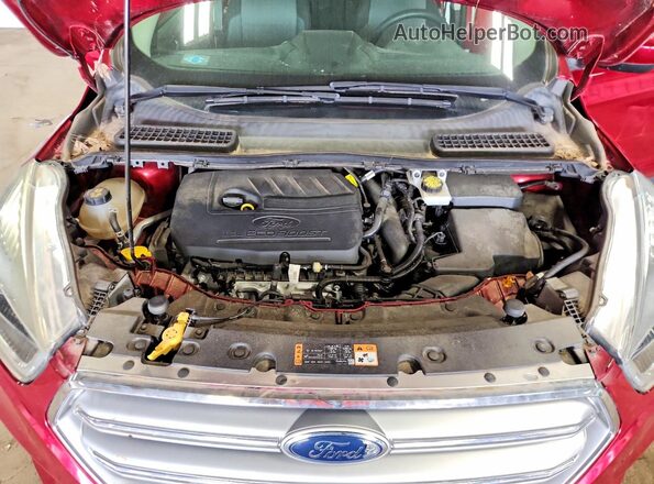 1FMCU0GD5HUB75595 2017 FORD ESCAPE Red Vista del compartimento del motor
