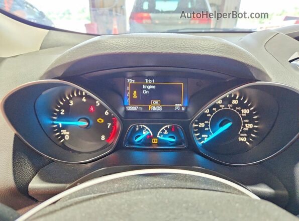 1FMCU0GD5HUE39253 2017 FORD ESCAPE Black Вид щитка приладів