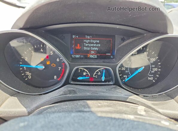1FMCU0GD5JUB95609 2018 FORD ESCAPE Brown Instrument cluster view
