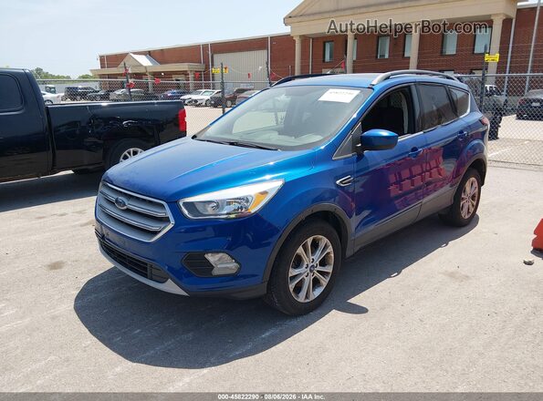 1FMCU0GD5JUD21919 2018 FORD ESCAPE Blue წინა მარცხენა ხედი სამი მეოთხედიდან