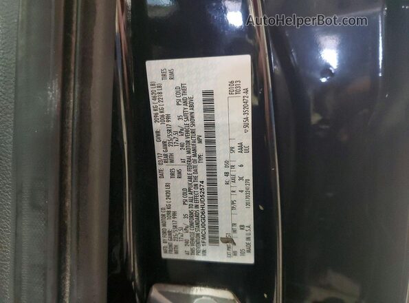 1FMCU0GD6HUD52574 2017 FORD ESCAPE Black VIN კოდის სტიკერის ხედი