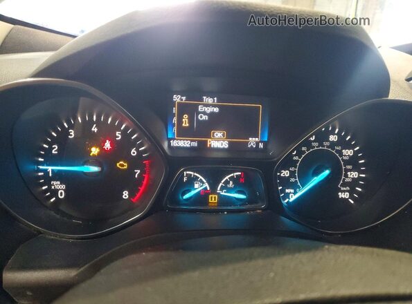1FMCU0GD6HUD52574 2017 FORD ESCAPE Black ხელსაწყოთა პანელის ხედი