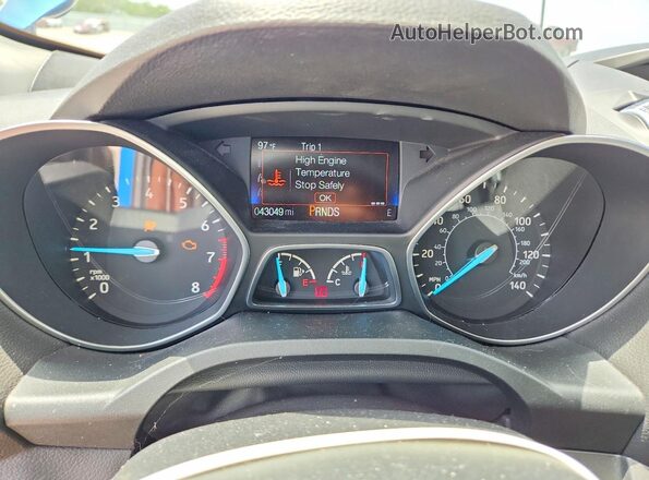 1FMCU0GD6HUE05516 2017 FORD ESCAPE Blue Instrument cluster view
