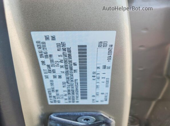1FMCU0GD6HUE22770 2017 FORD ESCAPE Gold Вид наклейки з VIN-кодом
