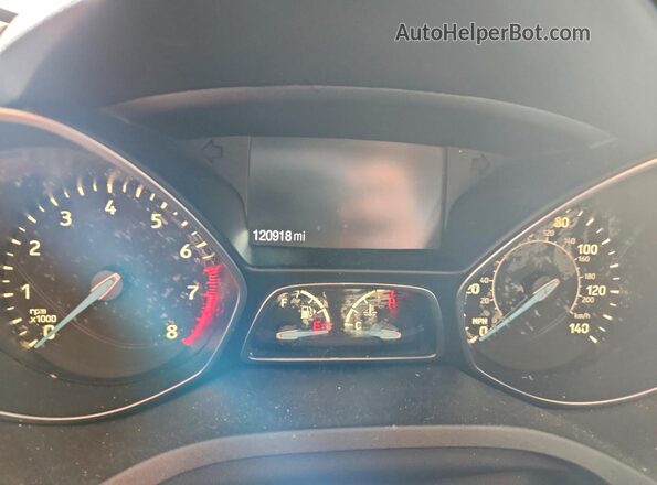 1FMCU0GD6JUB28338 2018 FORD ESCAPE Gray Սարքավորումների վահանակի տեսք