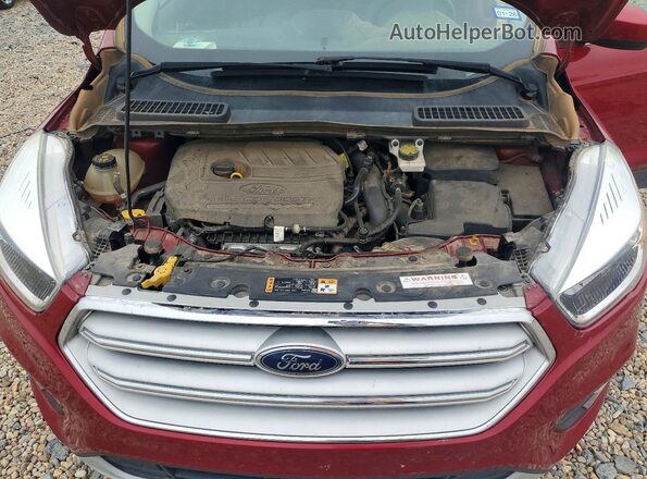 1FMCU0GD6JUD03199 2018 FORD ESCAPE Maroon Vista del compartimento del motor