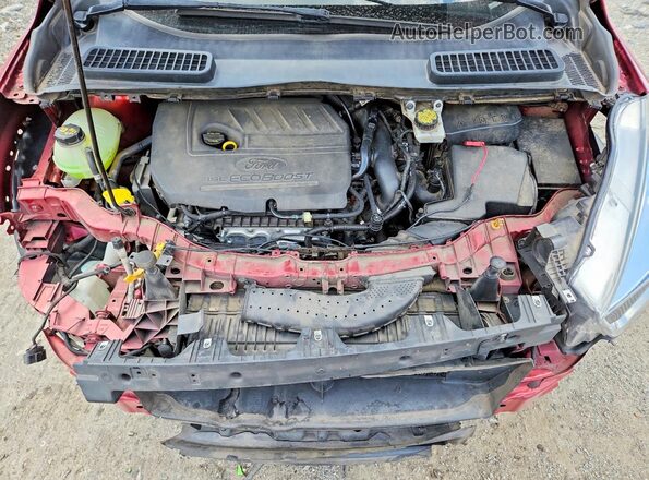 1FMCU0GD6JUD49860 2018 FORD ESCAPE Red Вид задньої частини салону