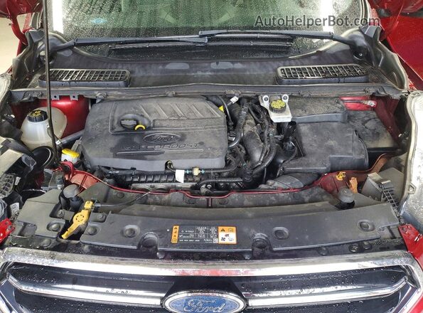1FMCU0GD6JUD54413 2018 FORD ESCAPE Maroon ძრავის განყოფილების ხედი