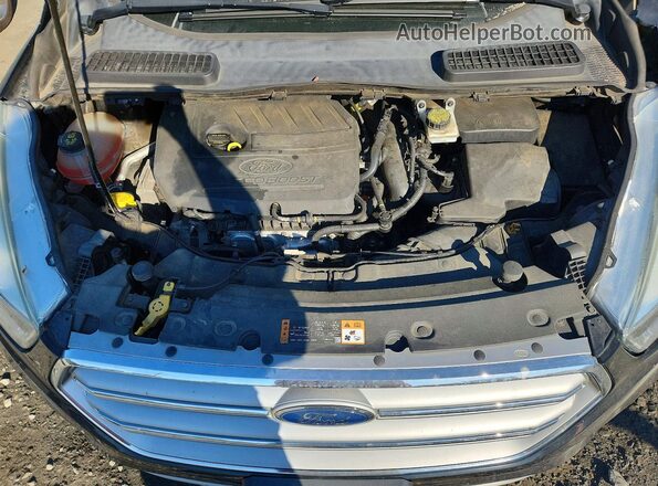 1FMCU0GD7HUA20644 2017 FORD ESCAPE Black Vista del compartimento del motor