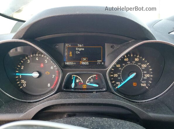 1FMCU0GD7HUD16036 2017 FORD ESCAPE Black Instrument cluster view