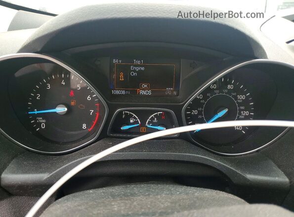 1FMCU0GD7HUD18403 2017 FORD ESCAPE Белый Вид щитка приборов