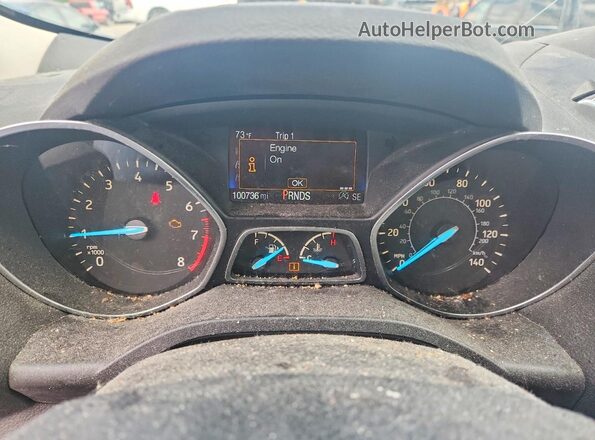 1FMCU0GD7HUD92923 2017 FORD ESCAPE Silver Widok zestawu wskaźników